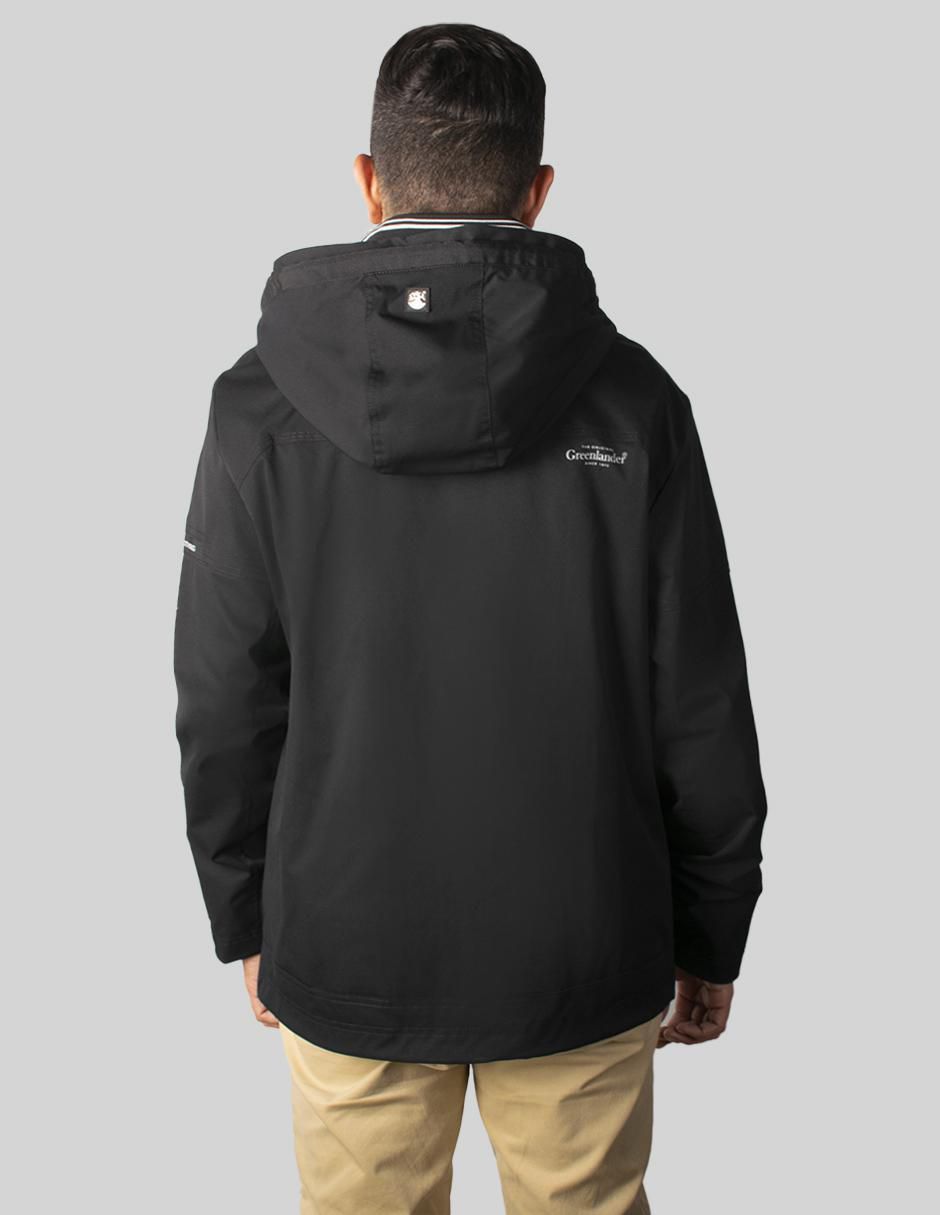 Chamarra acolchada impermeable capucha desmontable para hombre 5