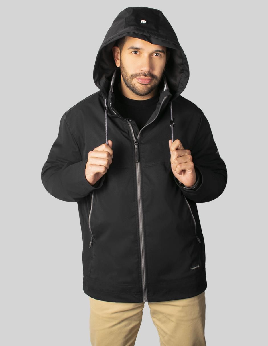 Chamarra acolchada impermeable capucha desmontable para hombre 6