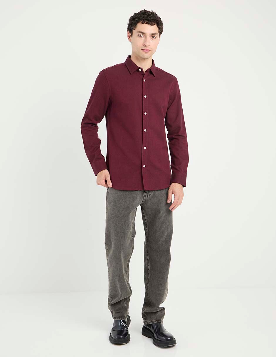 Camisa casual de algodón manga larga para hombre 3