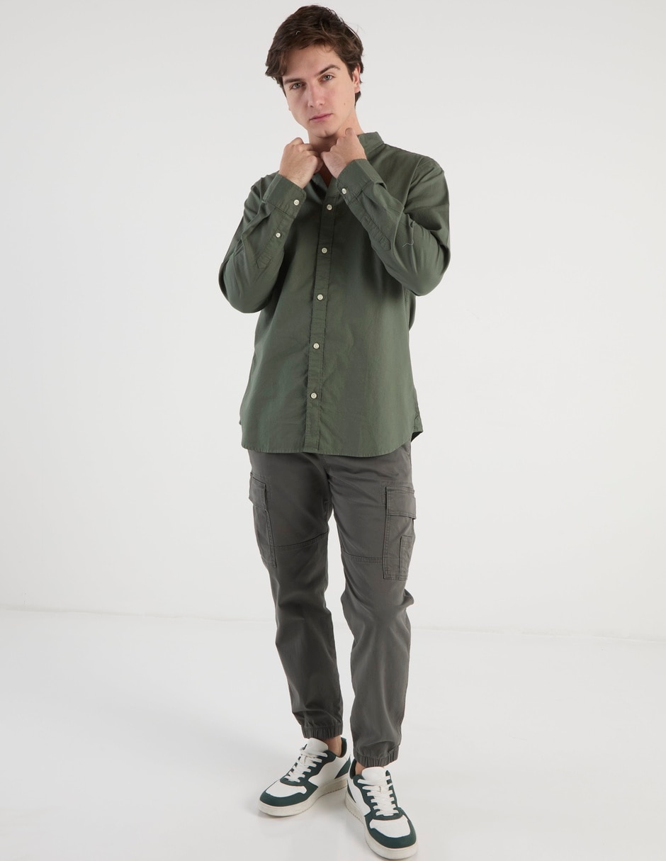 Camisa casual de algodón manga larga para hombre 3