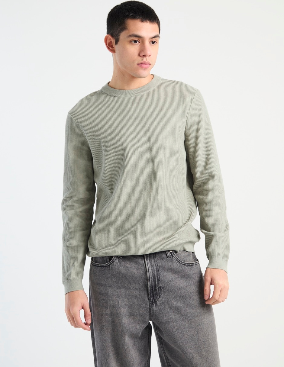 Suéter cuello redondo para hombre