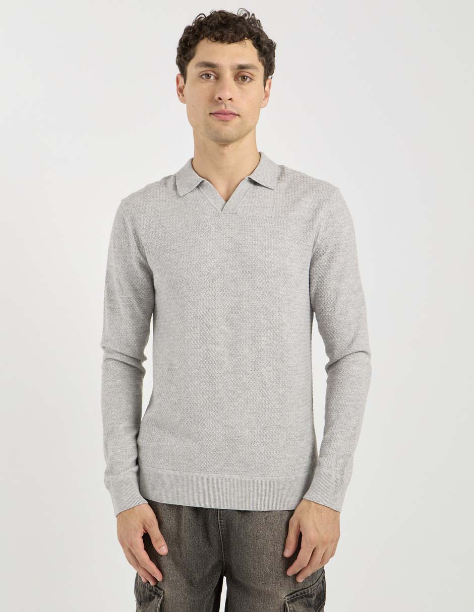Suéter cuello V para hombre