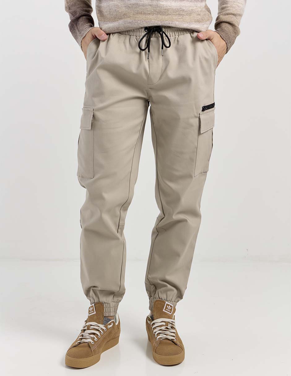 Jogger straight con bolsillos para hombre