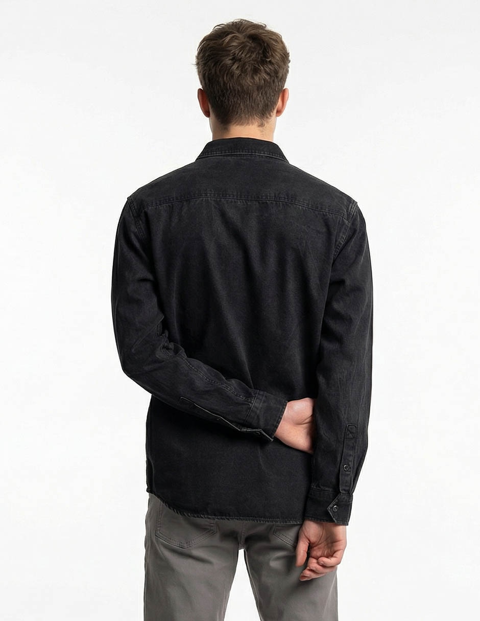 Camisa casual de algodón manga larga para hombre 2