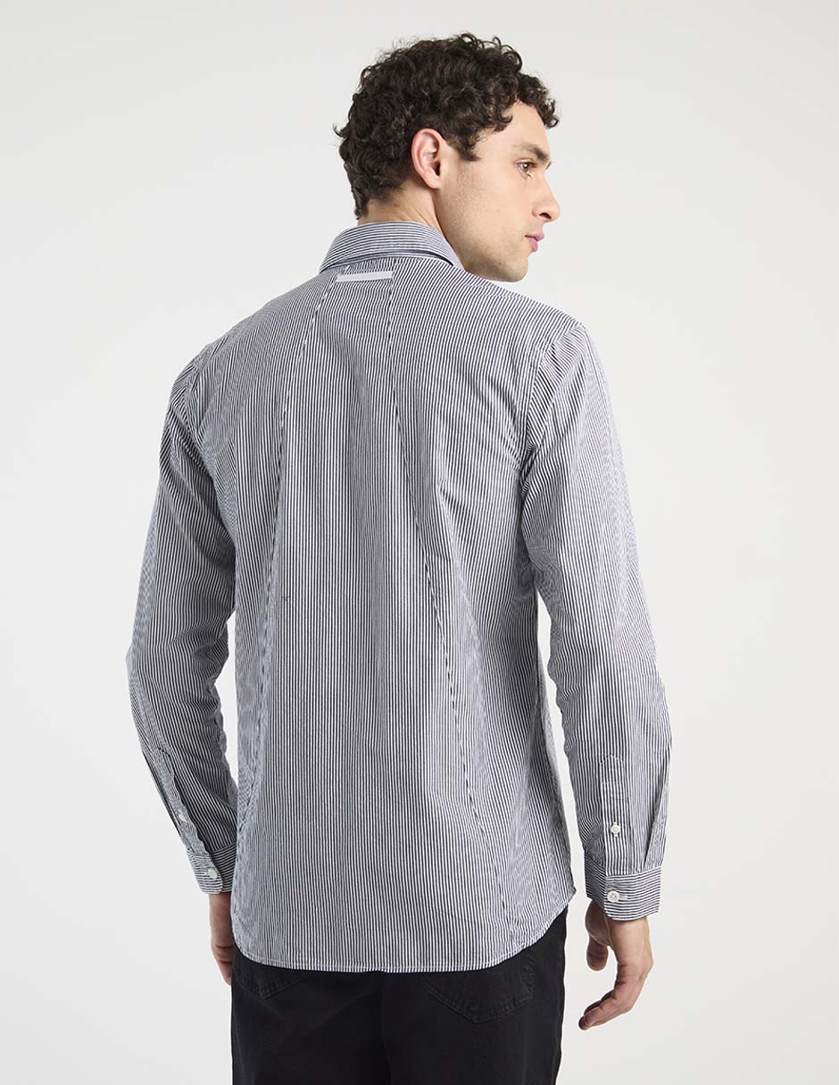 Camisa casual manga larga para hombre 2