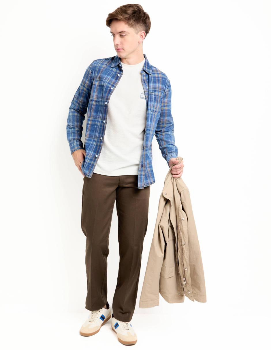 Camisa casual de algodón manga larga para hombre 3