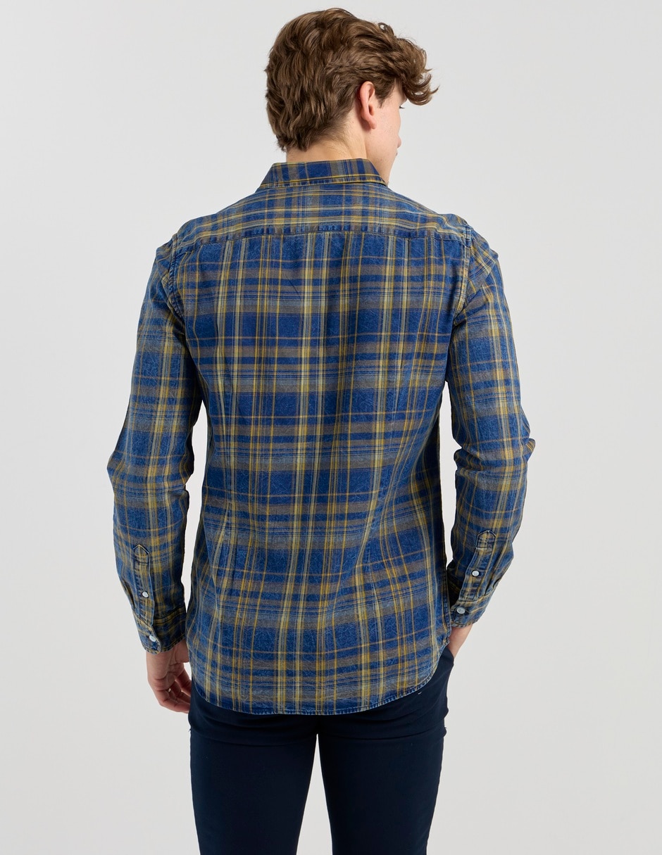 Camisa casual de algodón manga larga para hombre 2