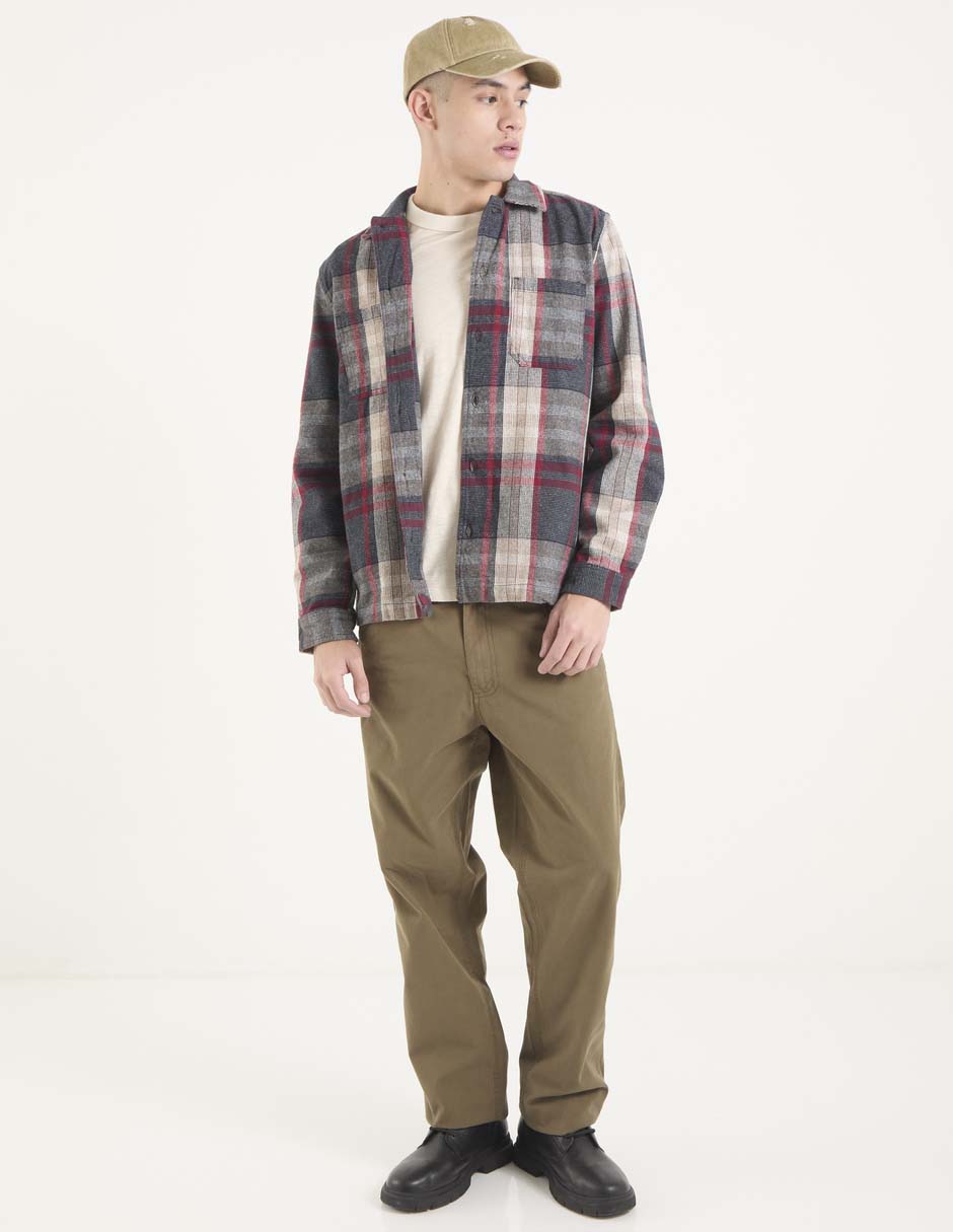 Camisa casual de algodón manga larga para hombre 3