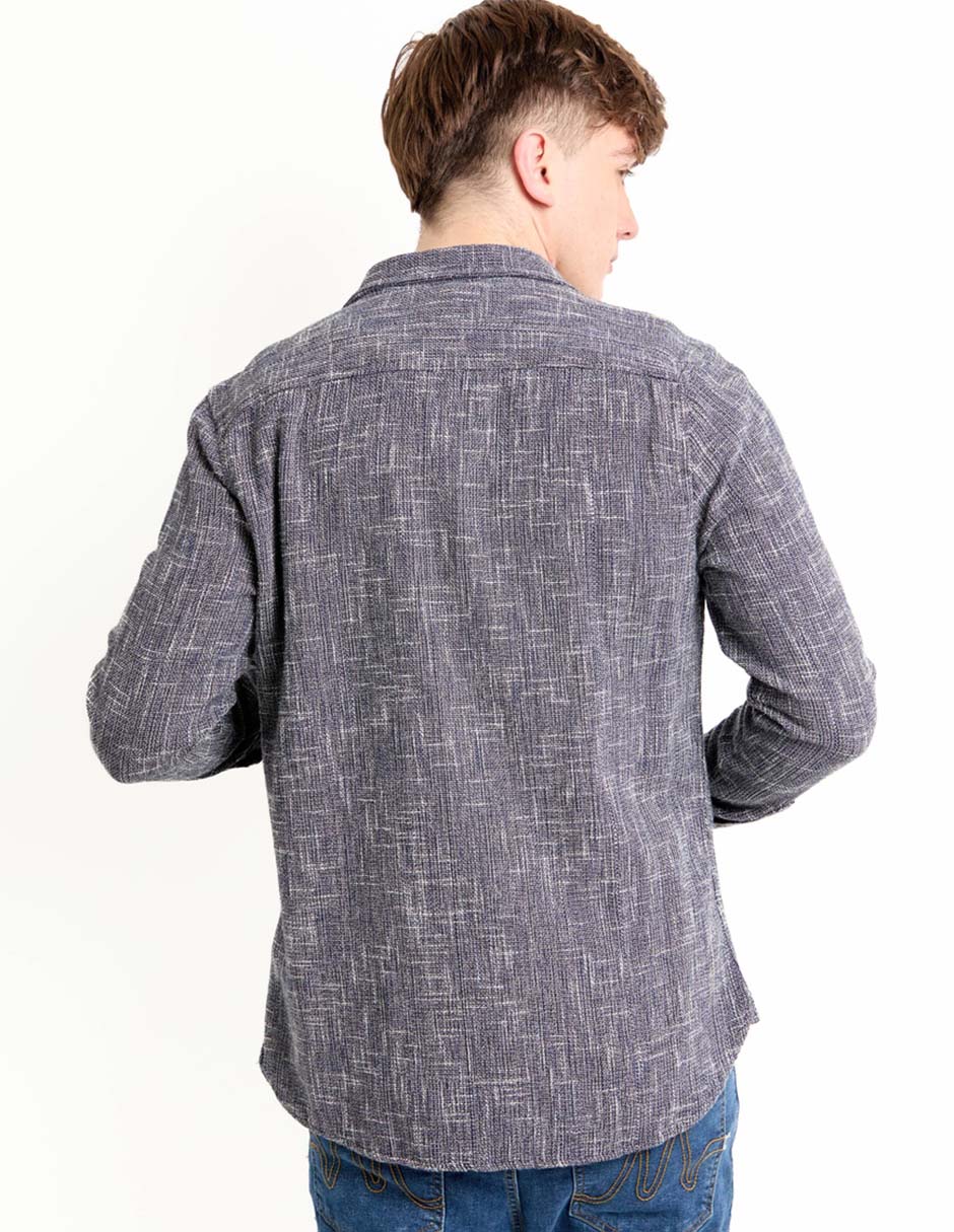 Camisa casual manga larga para hombre 2