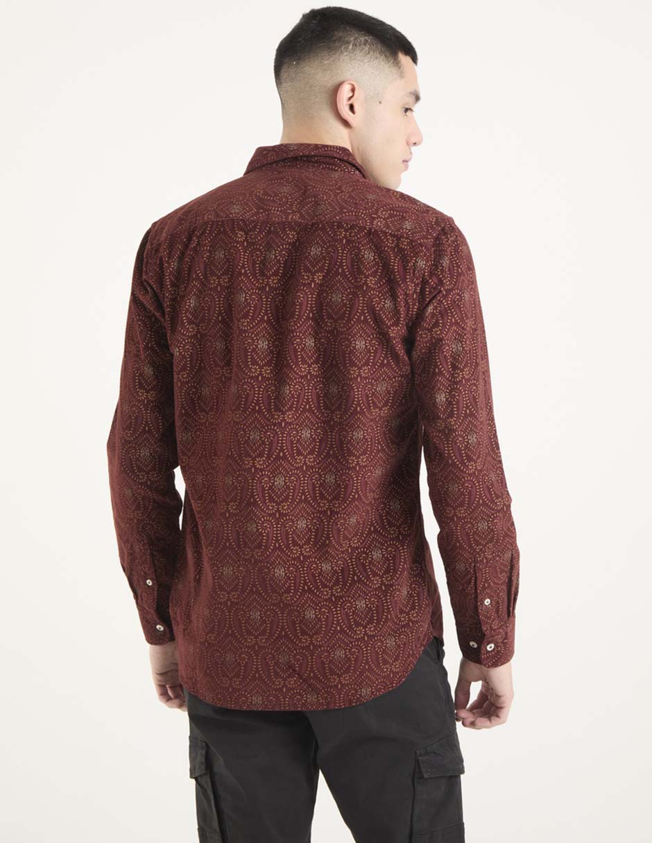Camisa casual de algodón manga larga para hombre 2
