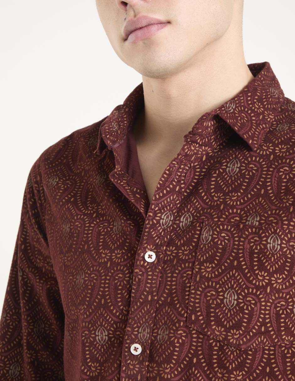 Camisa casual de algodón manga larga para hombre 4