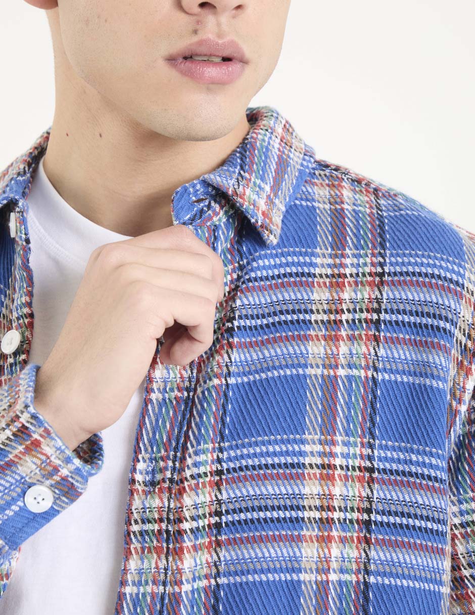 Camisa casual de algodón manga larga para hombre 4