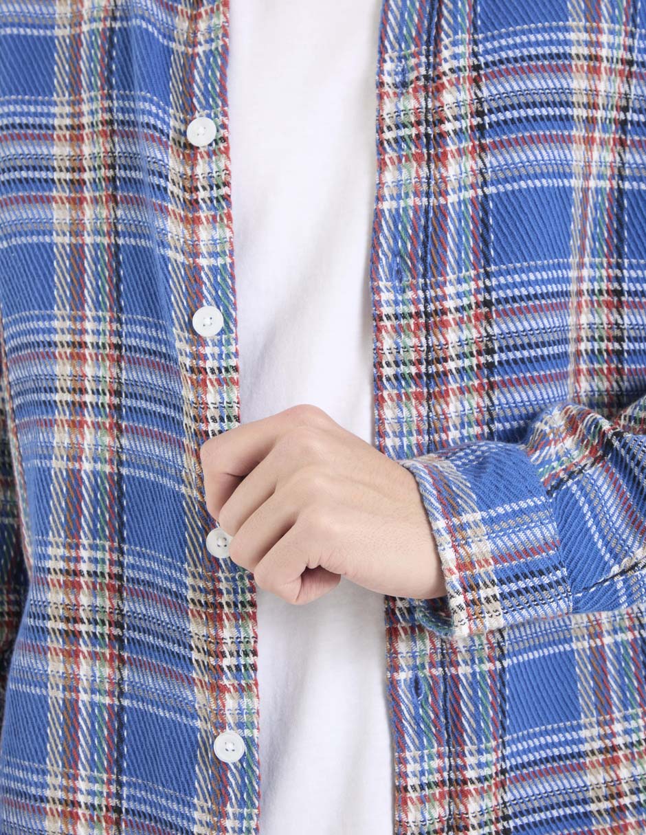 Camisa casual de algodón manga larga para hombre 5