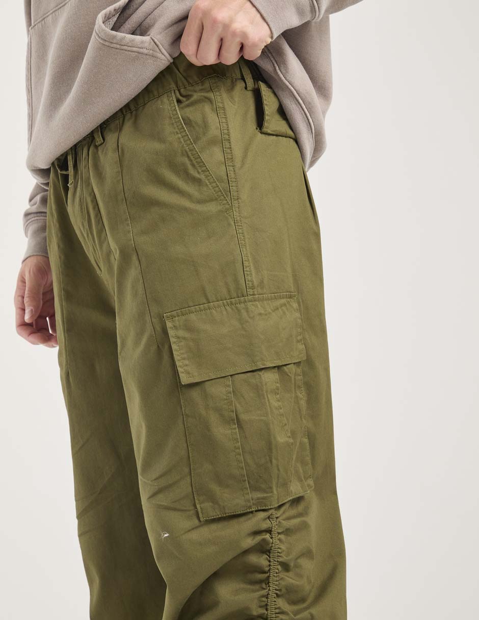 Pantalón cargo straight de algodón para hombre 4