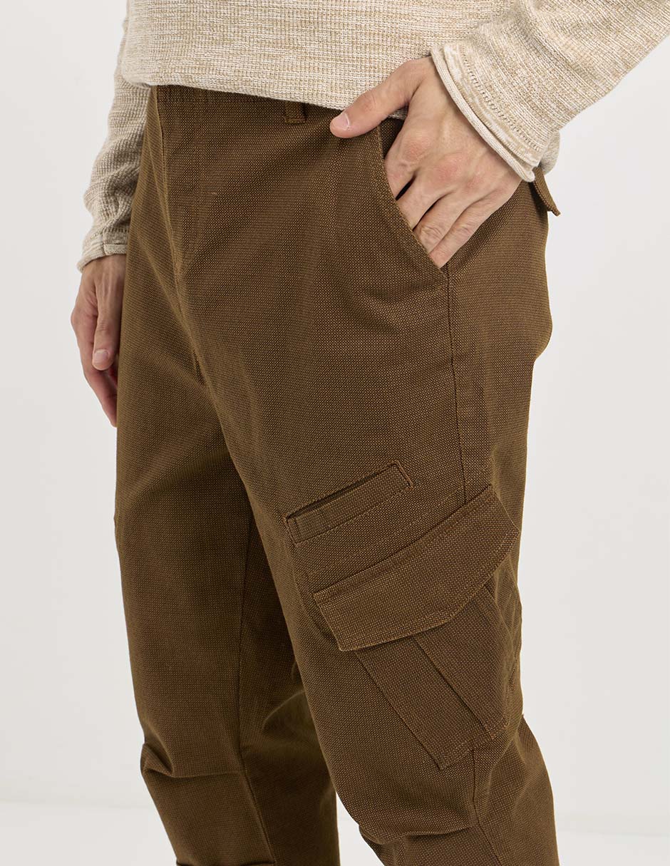 Pantalón cargo straight de algodón para hombre 4