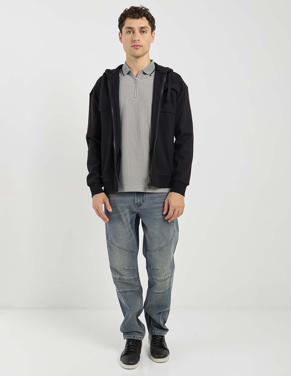 Jeans slim lavado stone wash para hombre 3