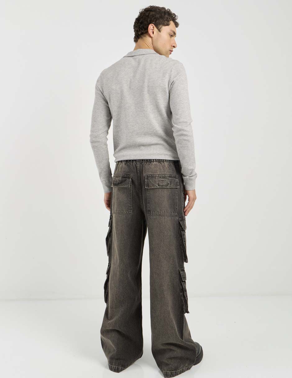 Pantalón cargo regular de algodón para hombre 2
