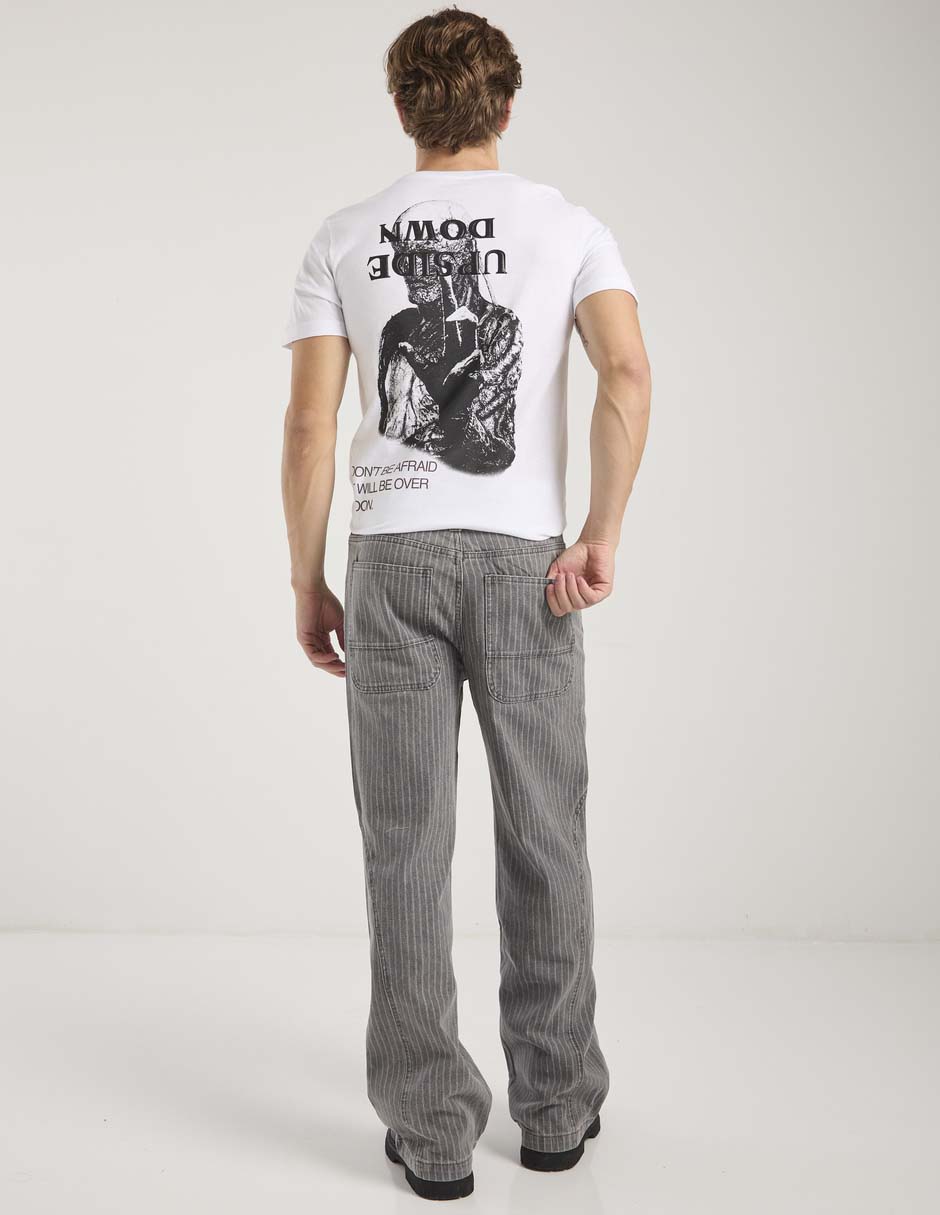 Jeans straight lavado obscuro para hombre 2