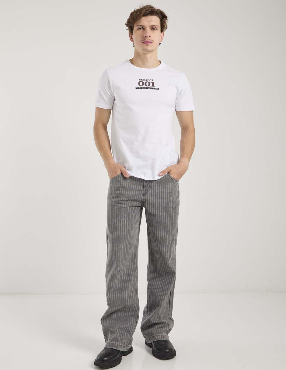 Jeans straight lavado obscuro para hombre 3