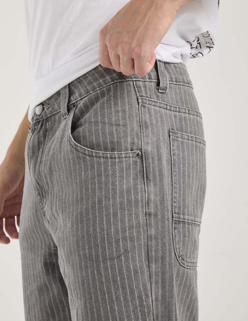Jeans straight lavado obscuro para hombre 4