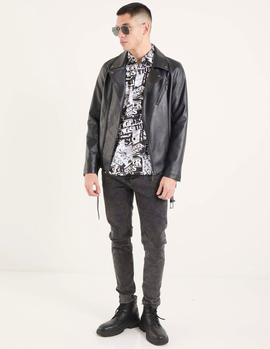 Jeans skinny lavado acid wash para hombre 3