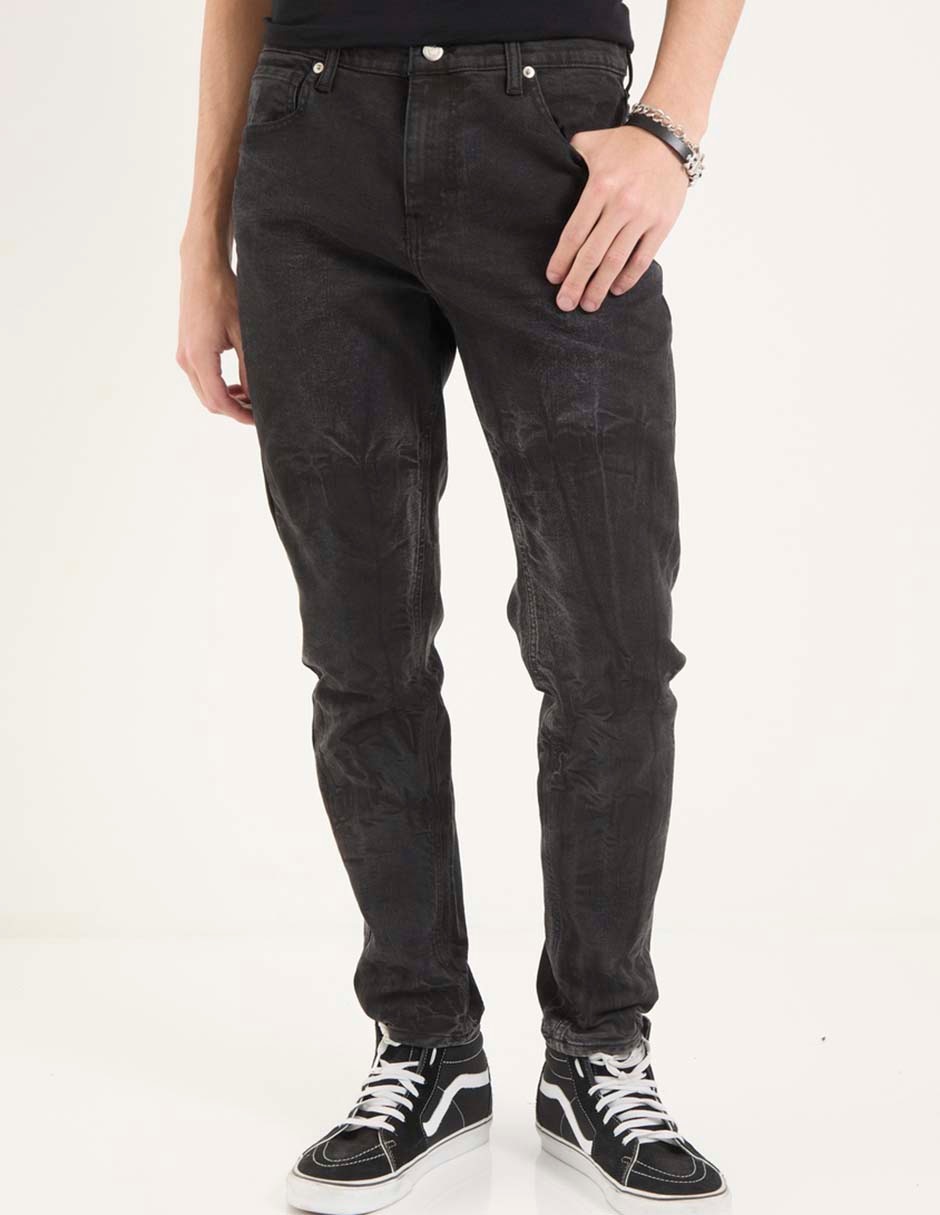 Jeans straight lavado obscuro para hombre
