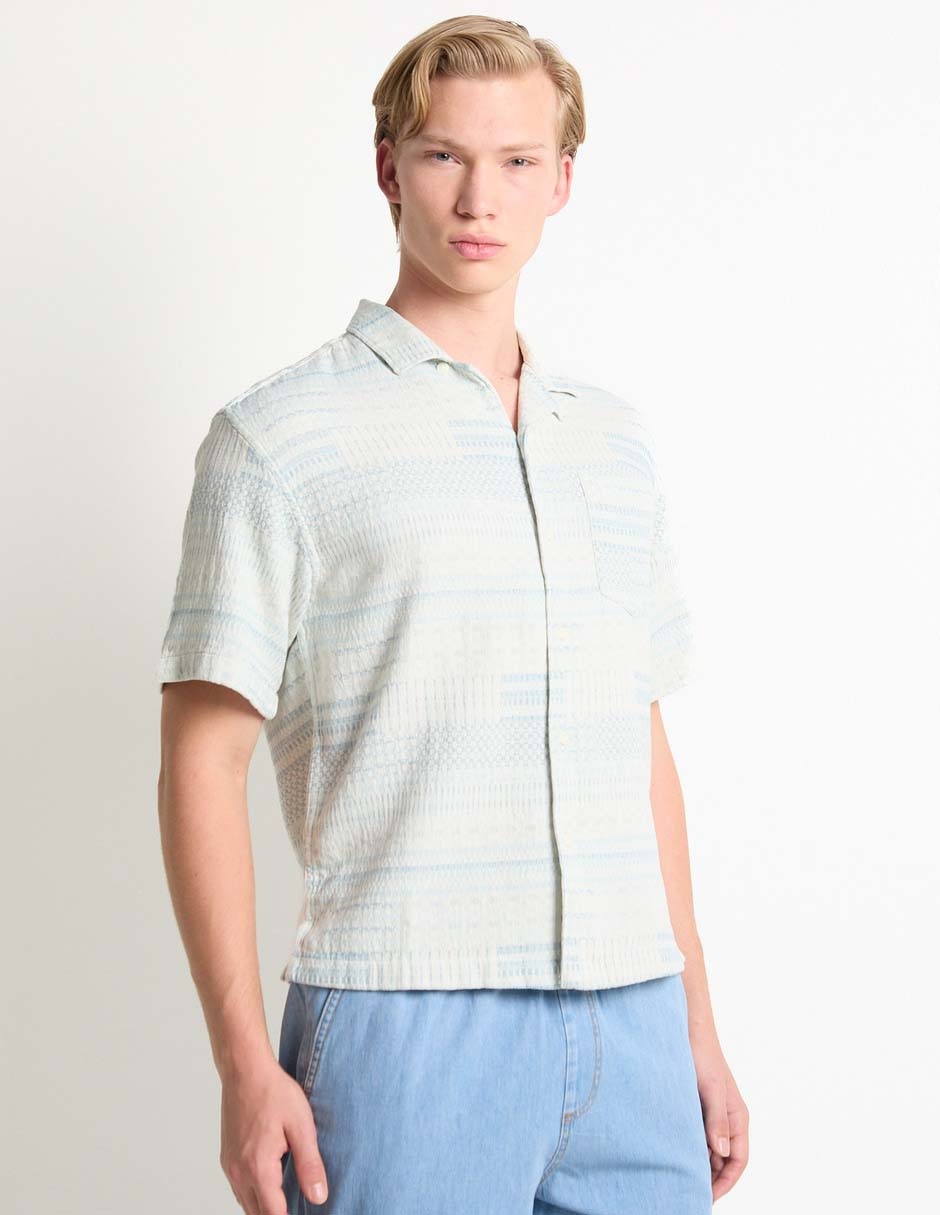 Camisa casual de algodón manga corta para hombre 1
