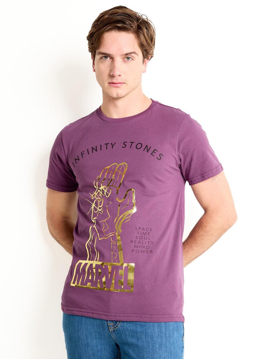 Playera Marvel Infinity Stones cuello redondo para hombre Playera Marvel Infinity Stones cuello redondo para hombre