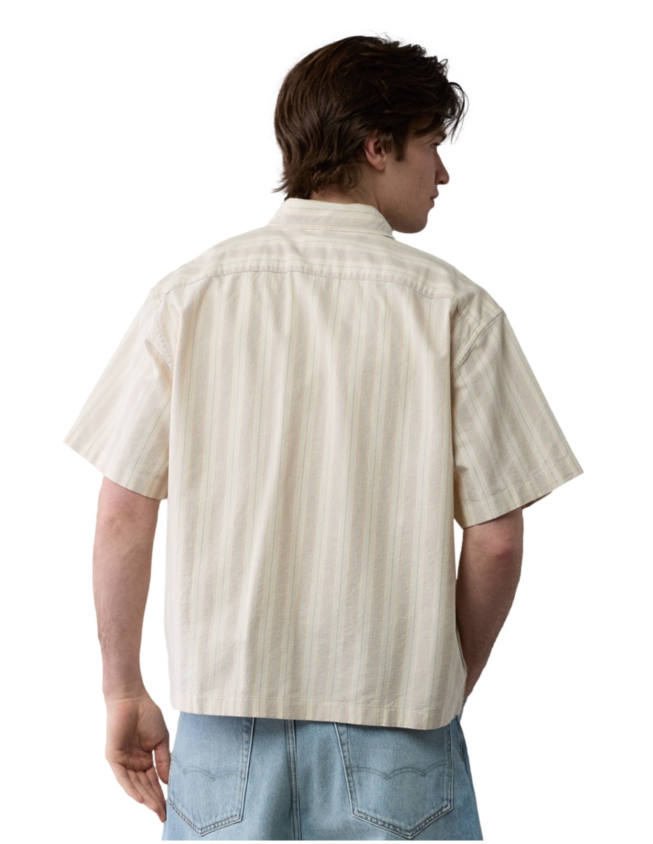 Camisa casual de algodón manga corta para hombre 2
