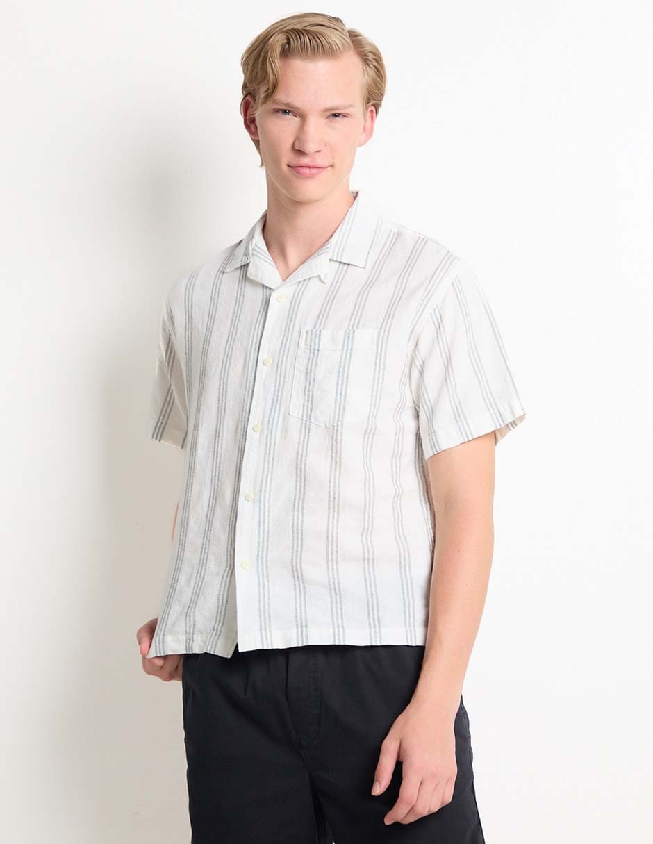 Camisa casual de algodón manga corta para hombre 1