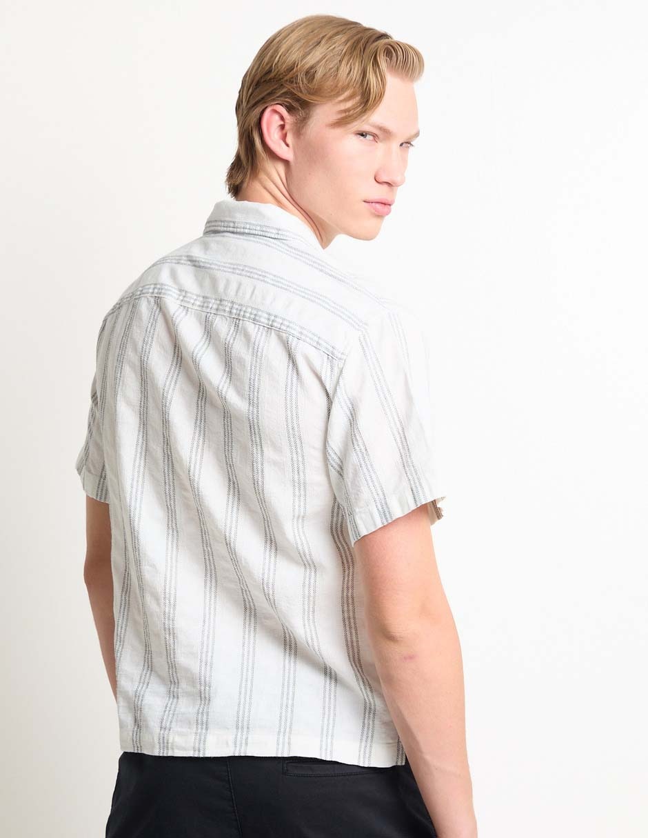 Camisa casual de algodón manga corta para hombre 2