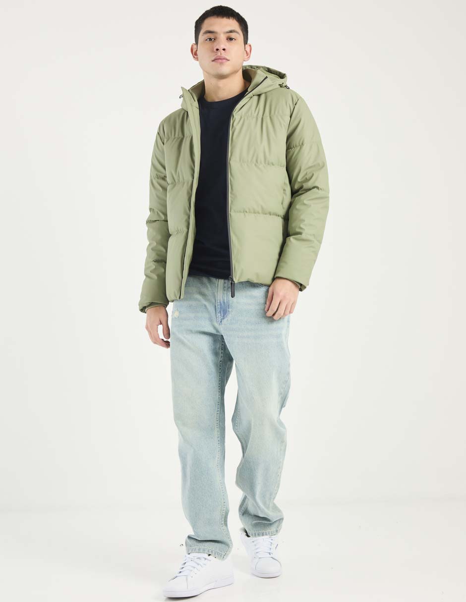 Jeans straight lavado stone wash para hombre 3