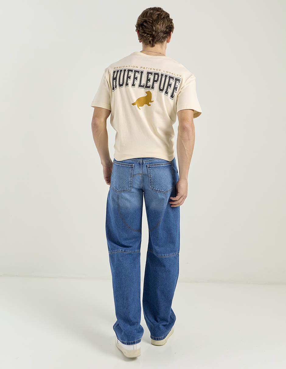 Jeans straight lavado claro para hombre 2