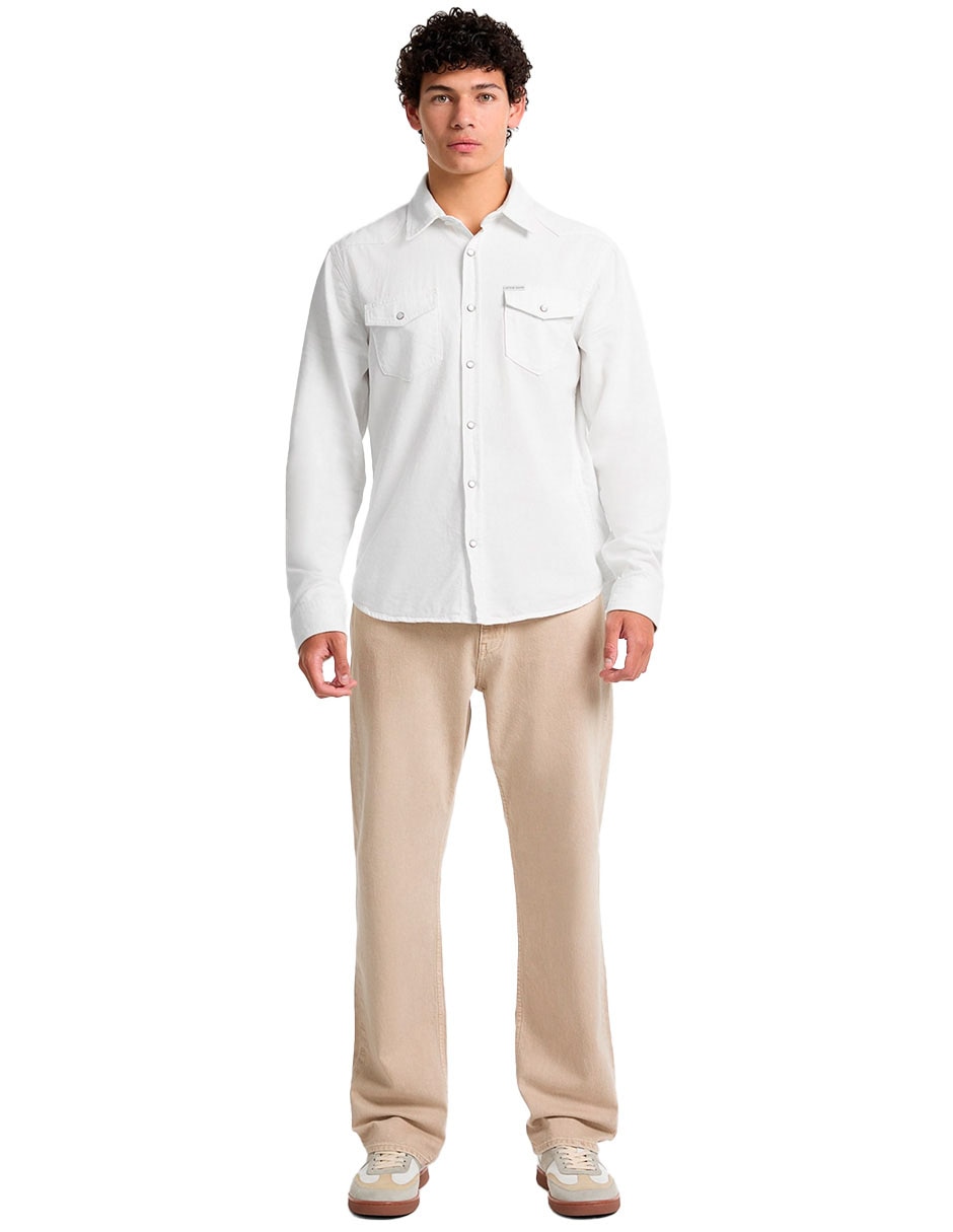 Camisa casual de algodón manga larga para hombre 2