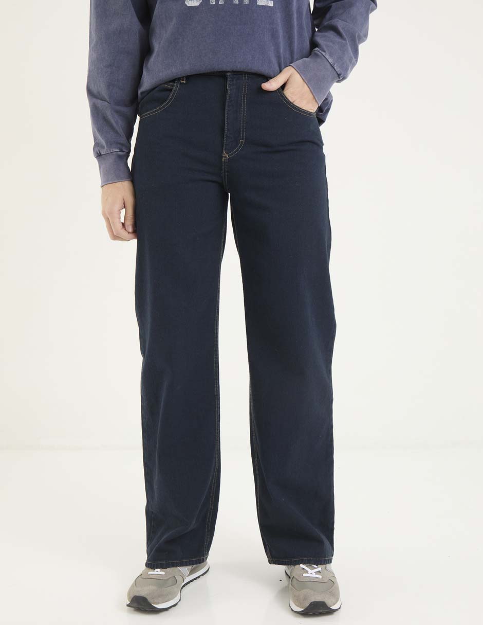 Jeans relaxed lavado obscuro para hombre