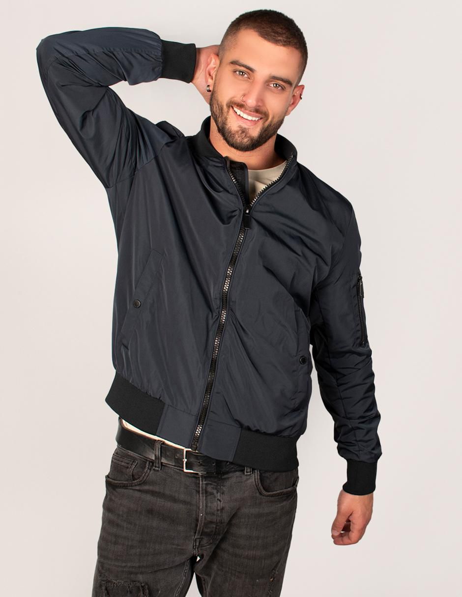 Chamarra bomber con bolsillos para hombre
