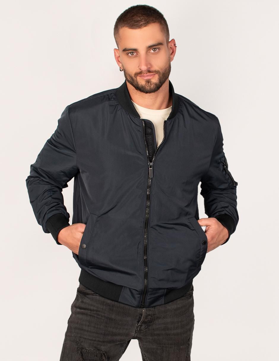 Chamarra bomber con bolsillos para hombre Chamarra bomber con bolsillos para hombre