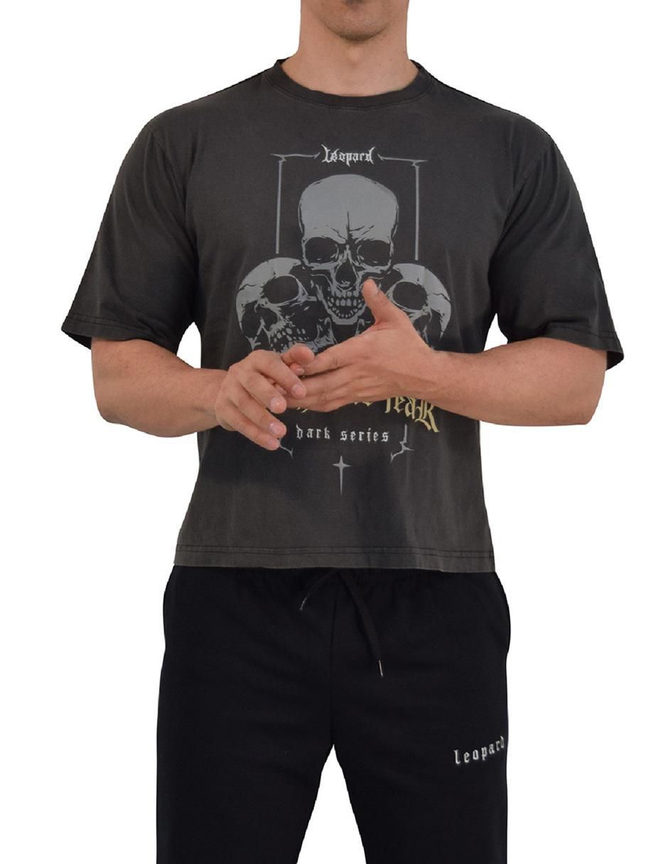 Playera John Leopard Boxy Fit cuello redondo para hombre Liverpool