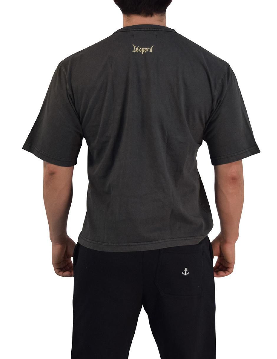 "set playera/playera" john leopard boxy fit "cuello" redondo "para hombre"