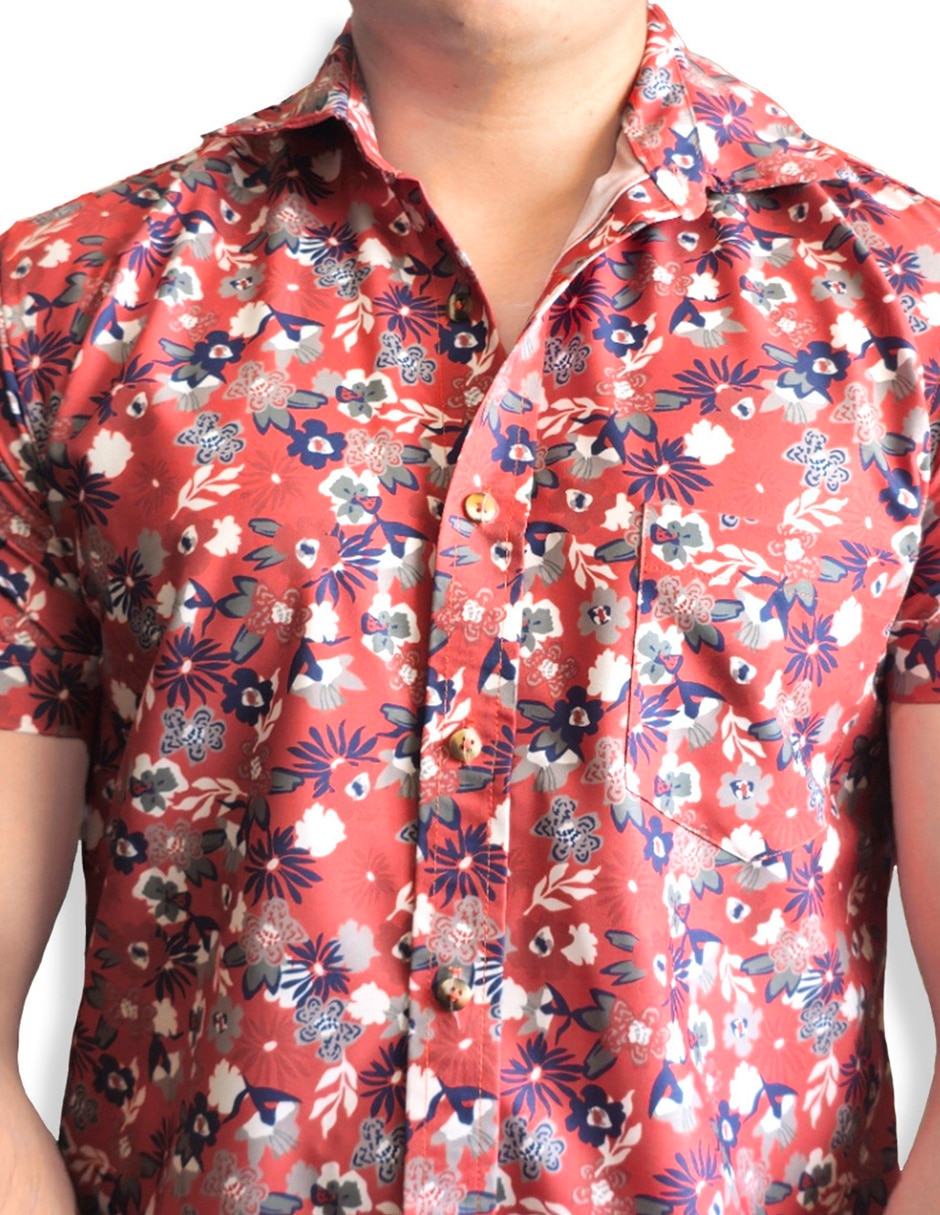Camisa playa manga corta para hombre 4