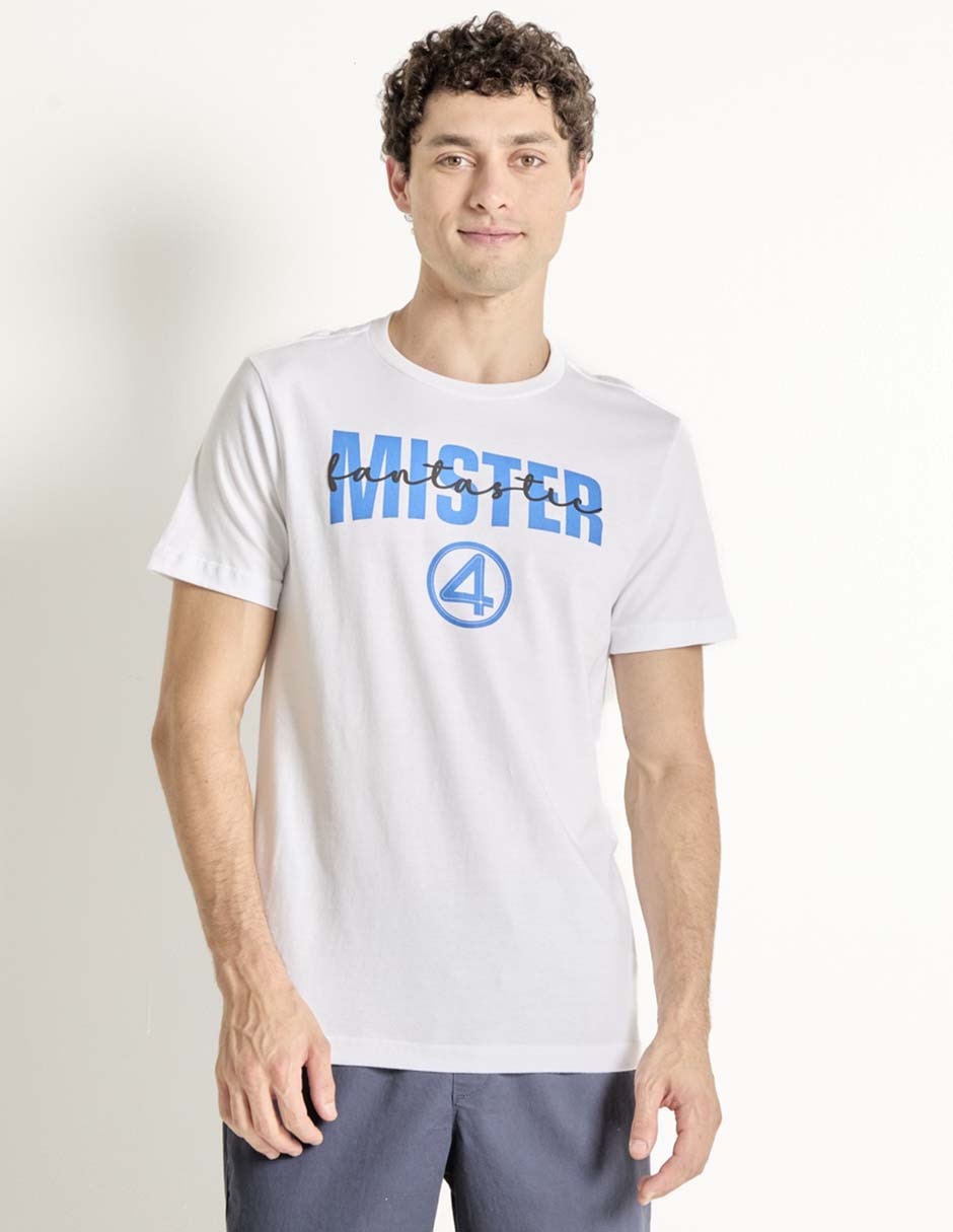 Playera mister fantastic 4 cuello redondo para hombre