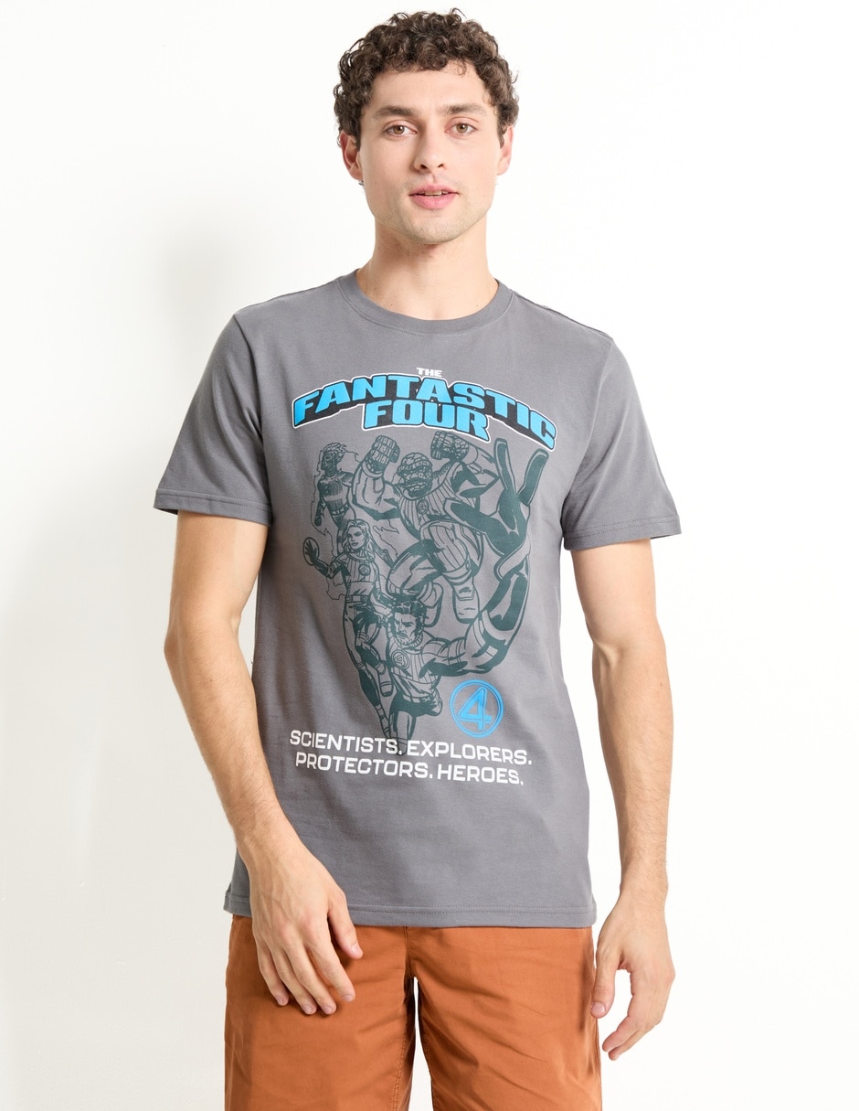 Playera los cuatro fantásticos cuello redondo para hombre