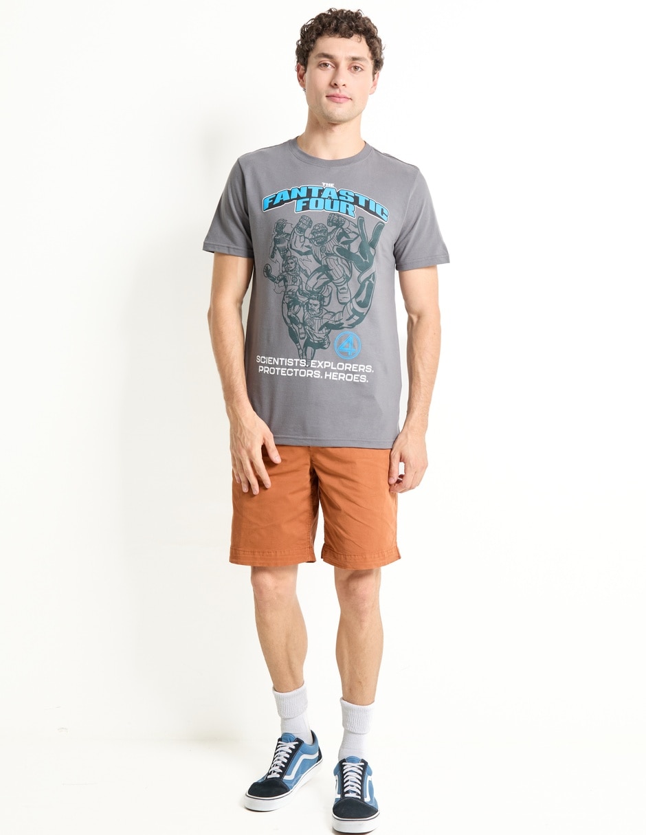 Playera los cuatro fantásticos cuello redondo para hombre 3