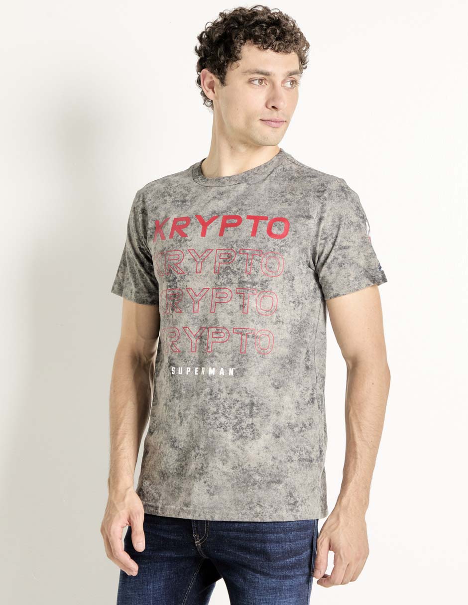 Playera Superman Kripto cuello redondo para hombre 1