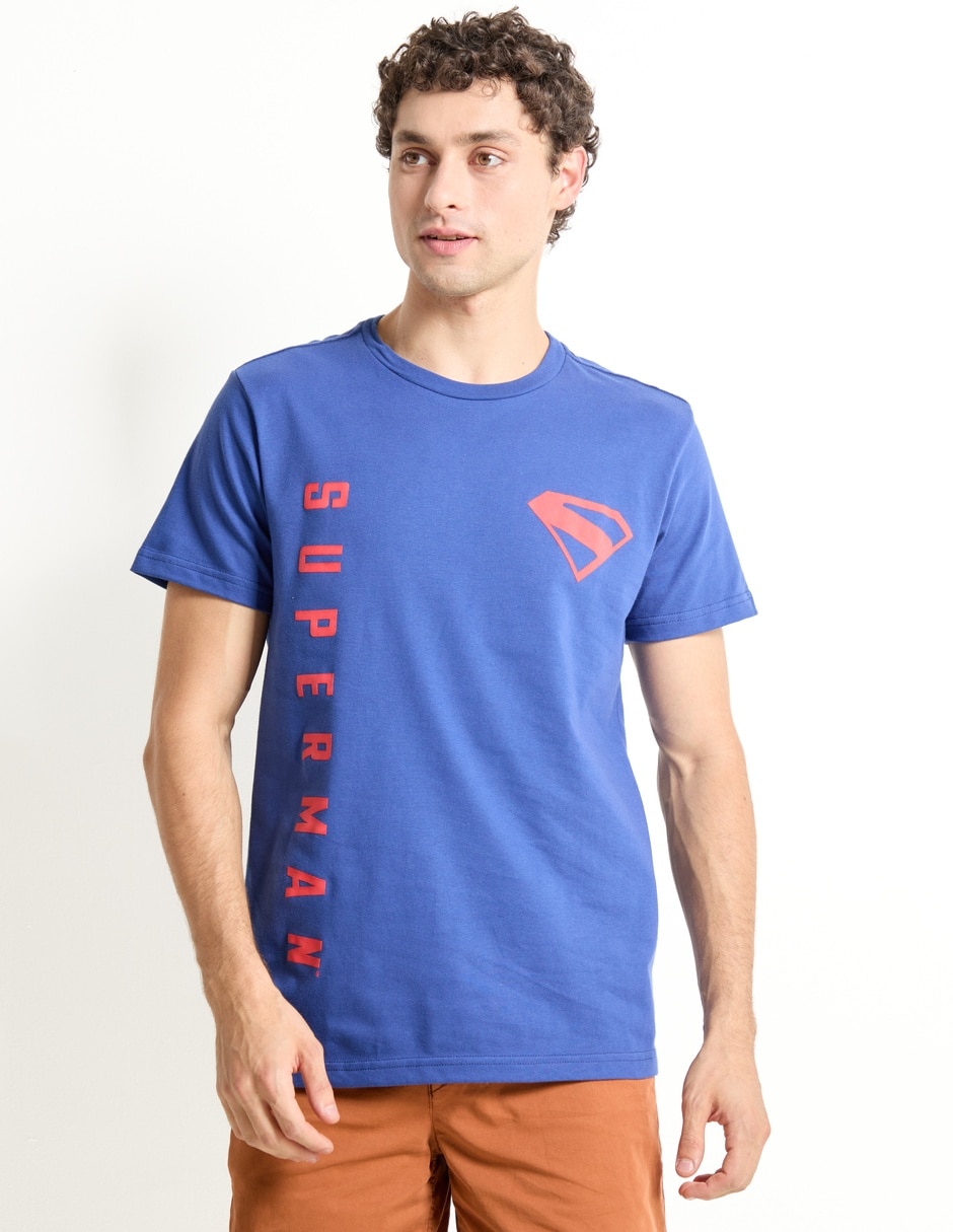 Playera Superman cuello redondo para hombre