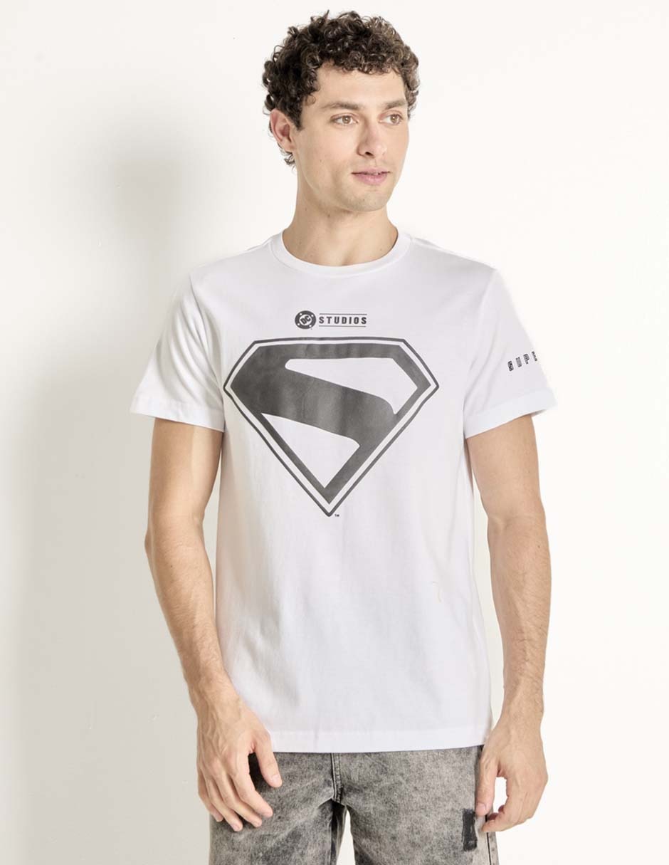 Playera Superman cuello redondo para hombre