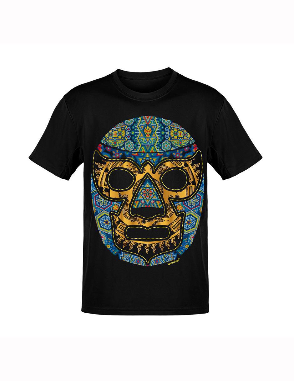 Playera luchol cultura mexicana cuello redondo para hombre