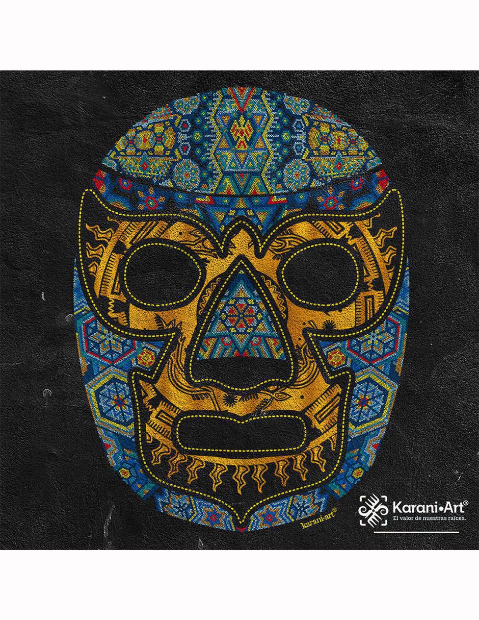 Playera luchol cultura mexicana cuello redondo para hombre 2