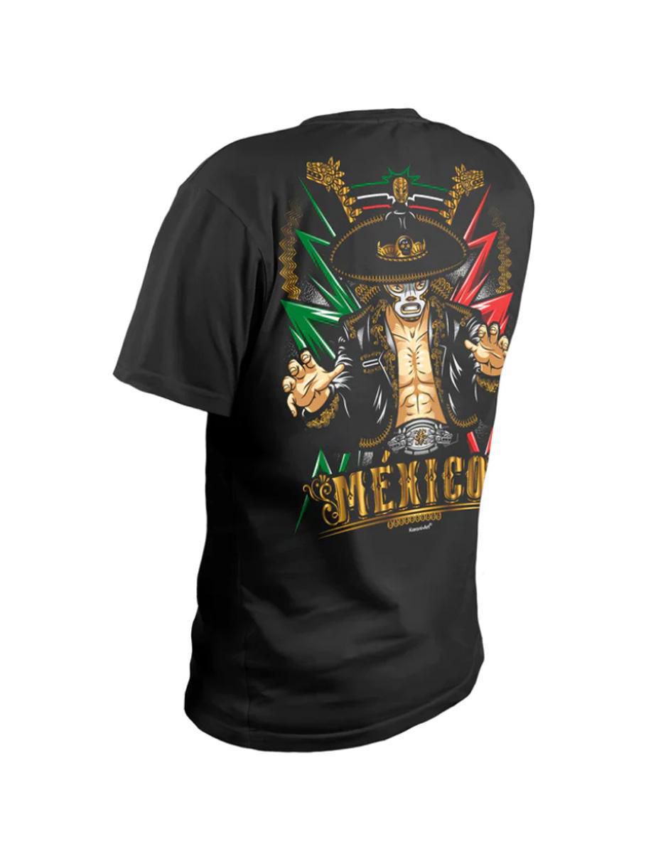 Playera charro vengador estilo mexicano cuello redondo para hombre 2