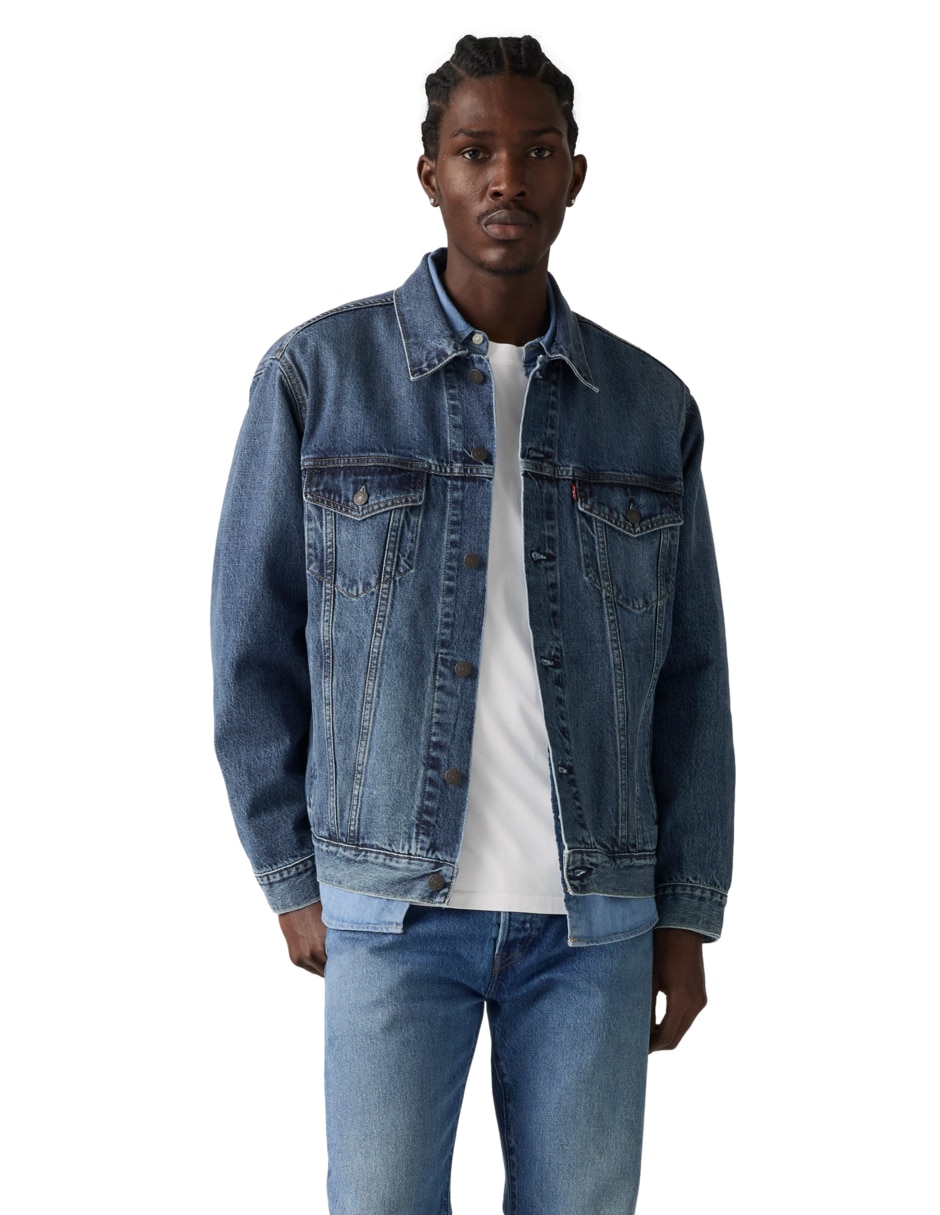 Chamarra casual con bolsillos para hombre